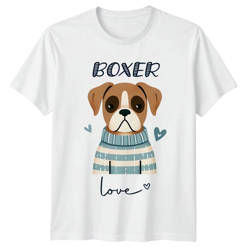 Boxer love shirt - love, cani