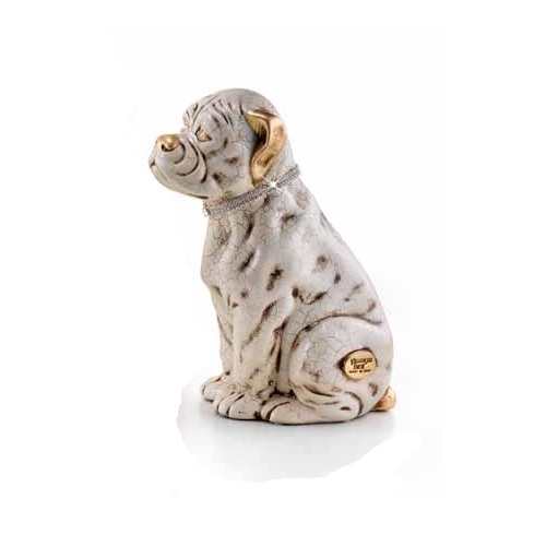 Boxer cane seduto ceramica - cane, in