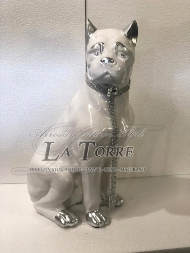 Statua scultura boxer argento