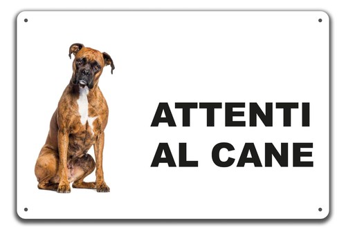 Cartello attenti cane in - attenti,