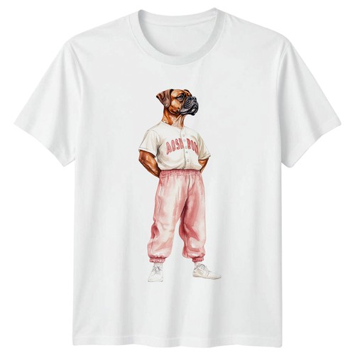 Divertente acquerello boxer - divertente,